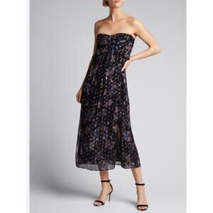 NWT - IRO Somov Paisley Lurex Jacquard Halter Midi Dress- size 36